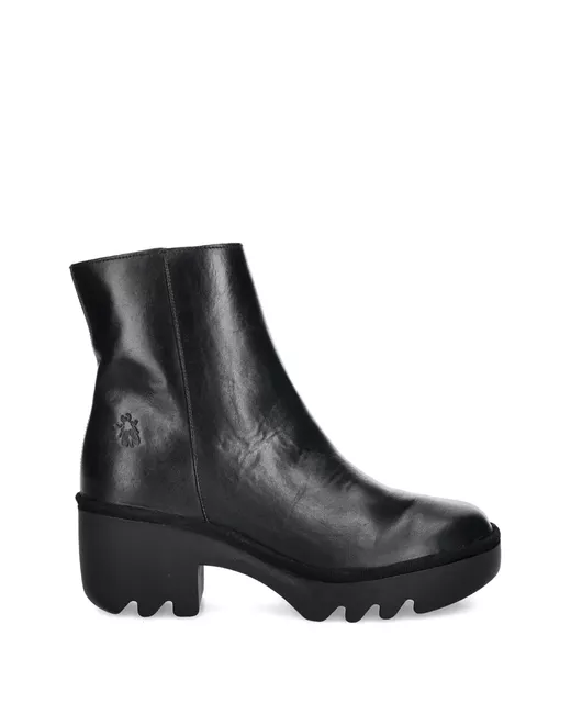 Fly London Women's Black Side-Zip Platform Boots