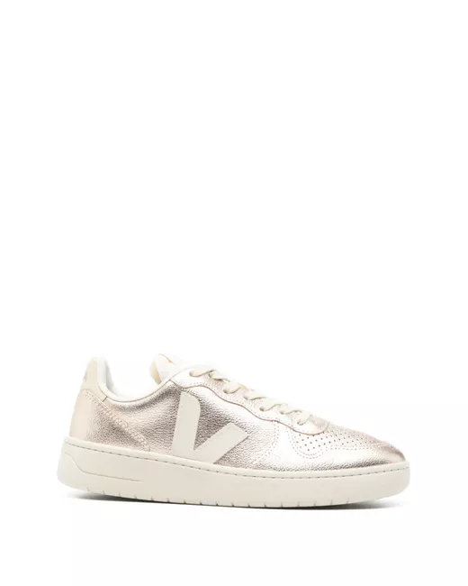 Veja Women's Golden V-10 Perforated-Toe Sneakers