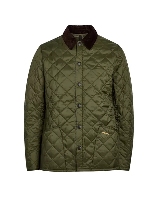 Barbour Quilted Jacket Da Men Di Colore Verde