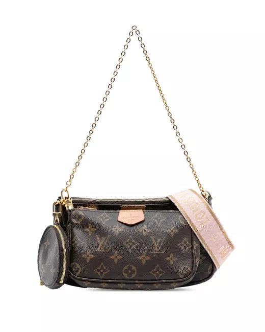 Louis Vuitton Pre-Owned 2020 Monogram Multi Pochette Accessoires Satchel Da Women Di Colore Marrone