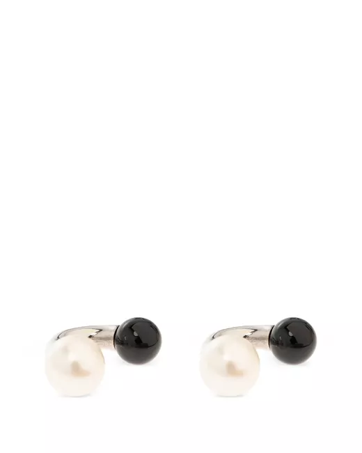 Lanvin Sphere-Shape Cufflinks Da Men Di Colore Argento