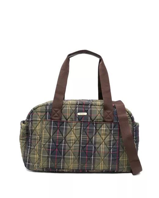 Barbour Wetherham Quilted Tartan-Pattern Tote Bag Da Women Di Colore Verde