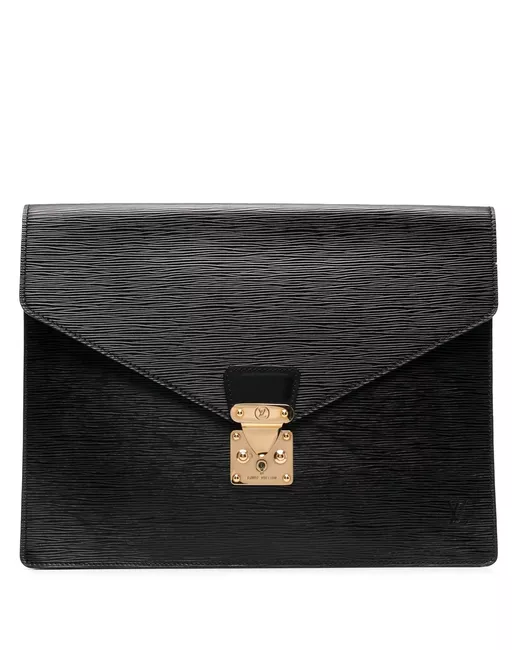 Louis Vuitton Pre-Owned 2000s Pre-Owned Épi Front Flap Clutch Da Men Di Colore Nero