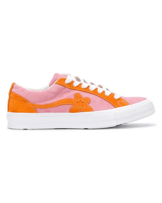 Converse Women's Pink Floral Embellished Sneakers