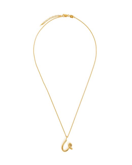 Curly Molten Initial Pendant Necklace - Initial C | 18ct Gold Plated V |  Missoma