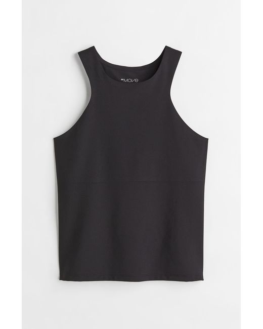 H & M Sports Top with Integral Bra in Black