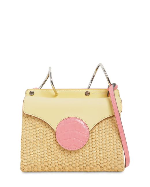 Danse Lente yellow Lola mini leather tote bag