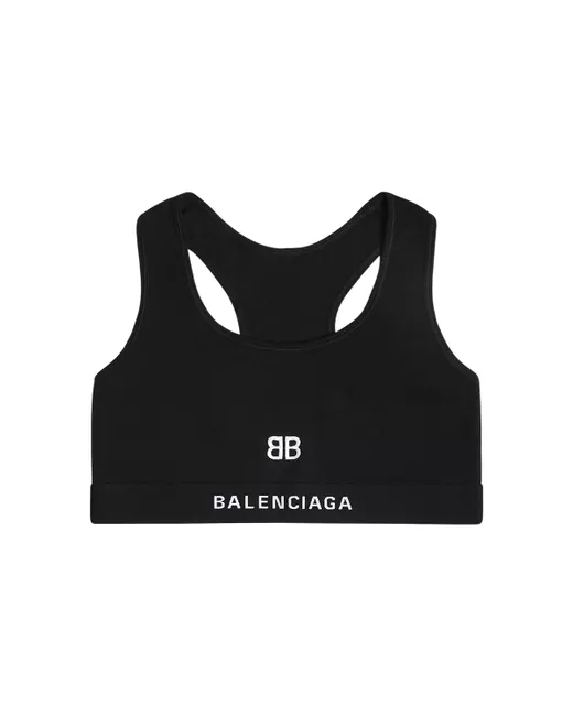 Cotton jersey sport bra - Balenciaga - Women | Luisaviaroma