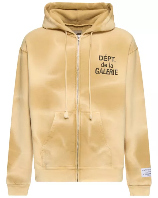 GALLERY DEPT. Logo-Print Cotton-Blend Jersey Zip-Up Hoodie for Men