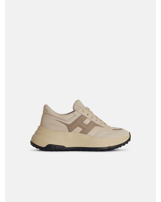 Hogan Women's Beige H669 Leather Sneakers