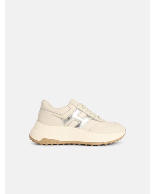 Hogan Women's White Hi-Fi Leather Sneakers