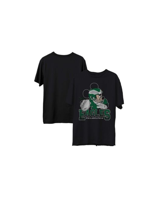 Men's Junk Food Black Philadelphia Eagles Disney Mickey QB T-Shirt