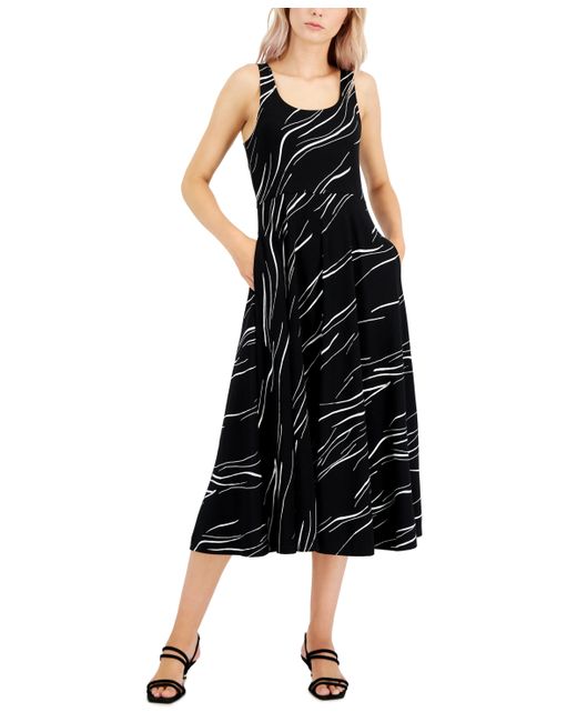 Alfani Petite Scoop Neck Sleeveless Dress, Created for Macy's