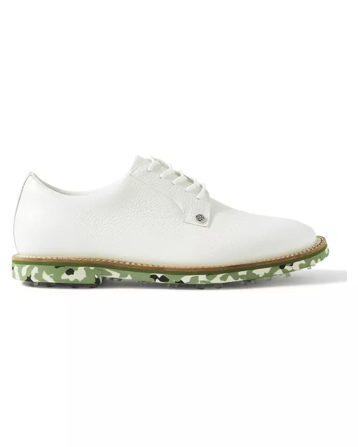 Gallivanter Suede-Trimmed Pebble-Grain Leather Golf Shoes