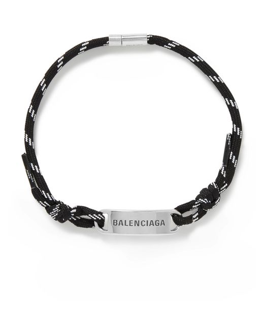 Balenciaga Plate Bracelet In White,black | ModeSens