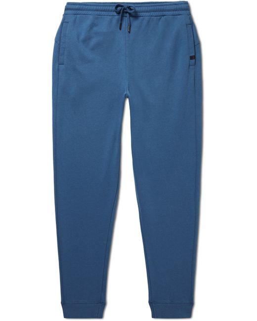 Derek Rose Quinn 1 Tapered Cotton and Modal-Blend Jersey Sweatpants S in  Blue