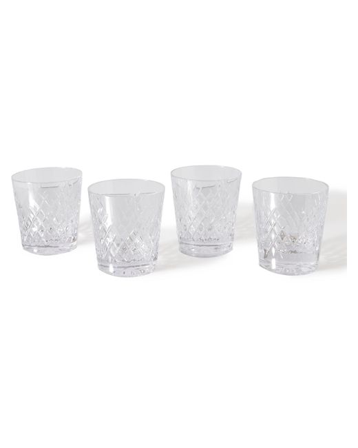 SOHO HOME Barwell Set of Four Crystal White Wine Glasses for Men