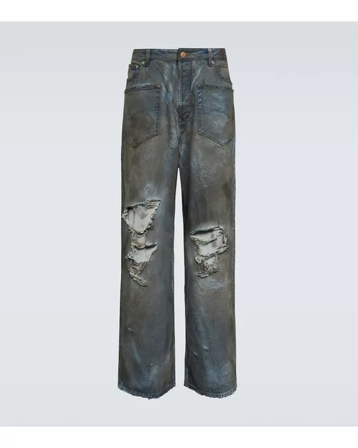 Distressed straight jeans in black - Balenciaga