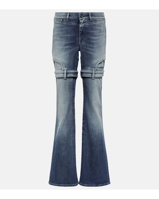 Off-White High-rise flared jeans in Blue