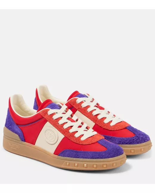 Valentino Garavani Upvillage Vlogo Suede Sneakers Da Women Di Colore Rosso