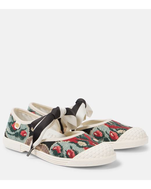 Valentino Garavani Bay By Jacquard Mary Jane Sneakers Da Women Di Colore Multicolore