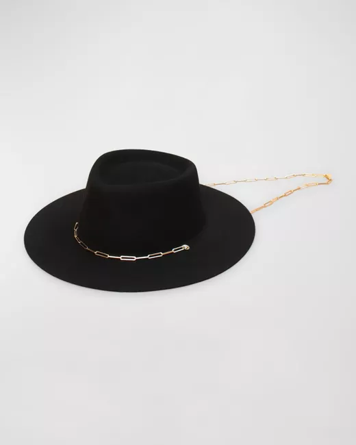 ハット Van Palma MELISSE W/LIVY SILVER CHAIN (MELISSE.S BLACK) Van Palma Melisse w/livy silver chain - Black | MELISSESBLACK