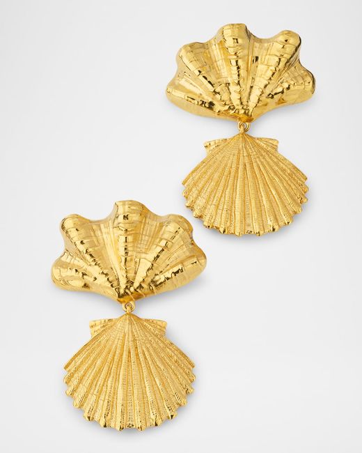 Chloé The Shells Earrings Da Women Di Colore D'Oro