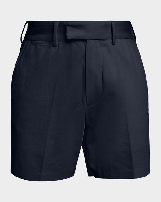 Tom Ford Men's Dark Blue Aposs Brushed Flat-Front Shorts