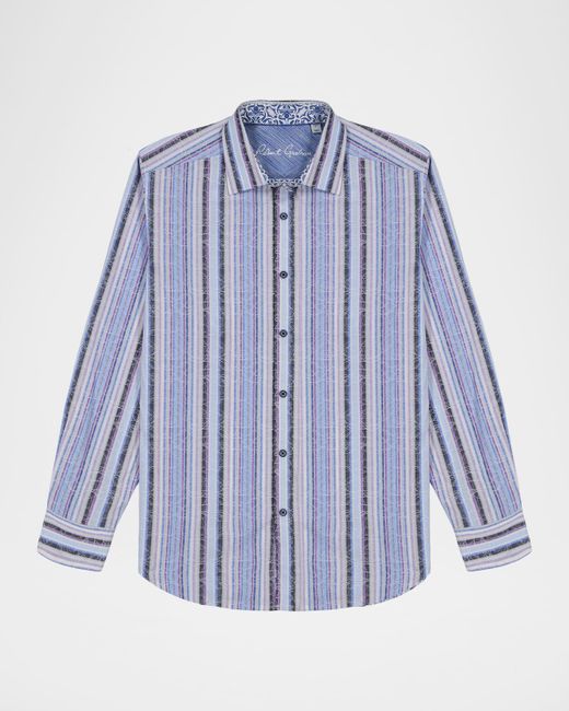Robert Graham Men's Multicolor Aposs Drakeswood Stripe Jacquard Button-Down Shirt