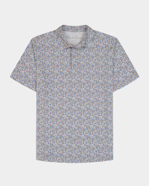 Robert Graham Men's Multicolor Aposs High Spirits Knit Polo Shirt