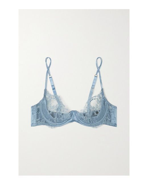 Coco De Mer Seraphine Leavers Lace, Tulle And Satin Soft-cup