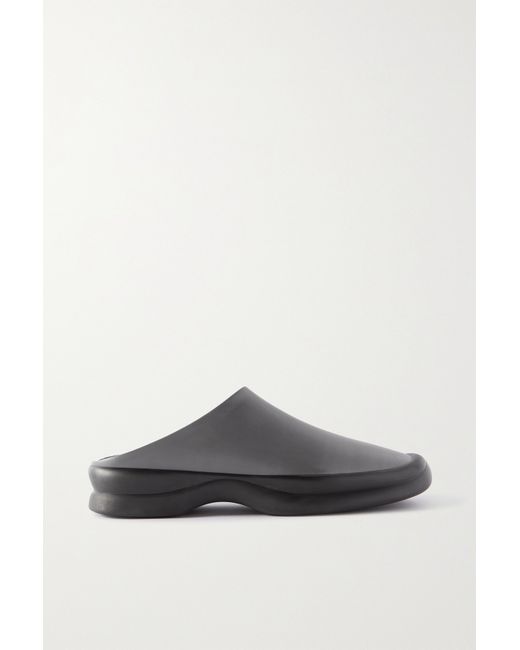 The Row Women's Gray Town Leather Clogs