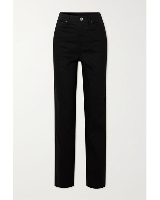High-rise cargo jeans in black - Rotate