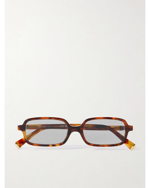 Miu Miu Rectangular-Frame Acetate Sunglasses Da Women Di Colore Multicolore