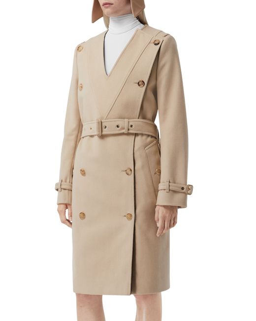 burberry wool cashmere trench coat