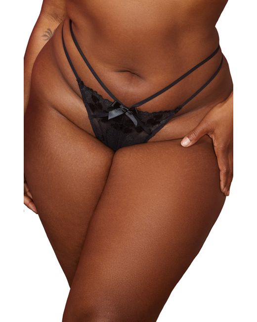 Love, Vera Lace Thong Bodysuit in at