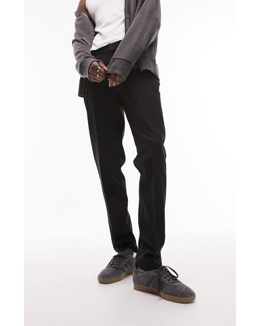 Buy Topman Skinny Fit Textured Dress Pants - Black At 40% Off | Editorialist