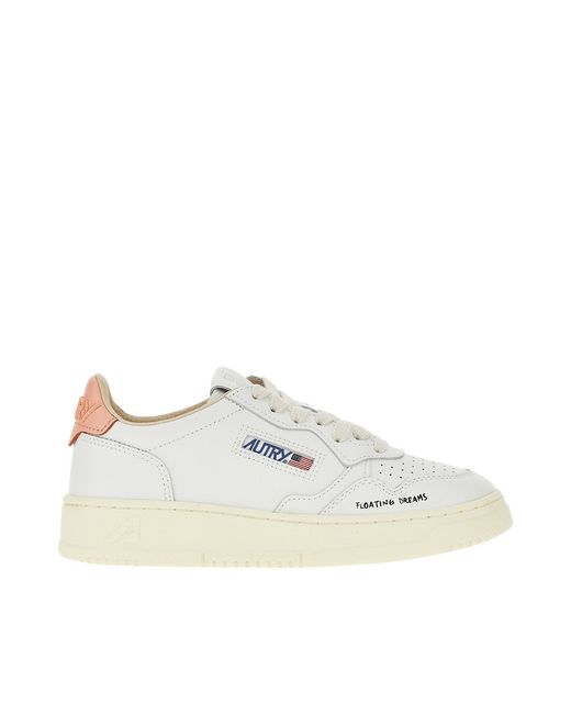 Autry Women's White Medalist Low Leather Sneakers
