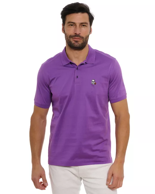 Robert Graham Men's Purple The Player Polo