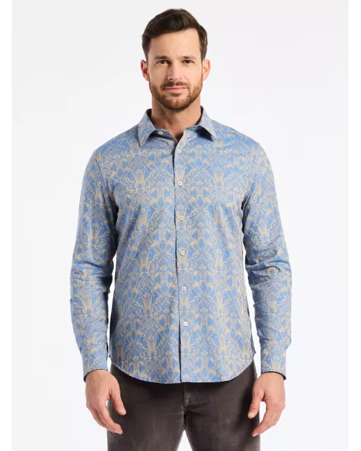 Robert Graham Men's Khaki Highland Long Sleeve Button Down Shirt