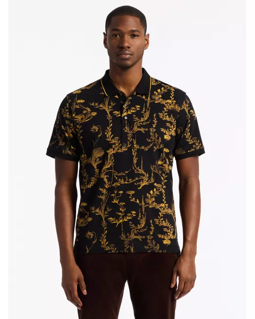 Robert Graham Men's Black Vakos Short Sleeve Polo