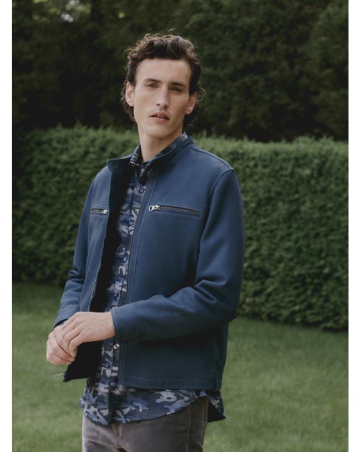 Robert Graham  Blue Artino Leather Jacket