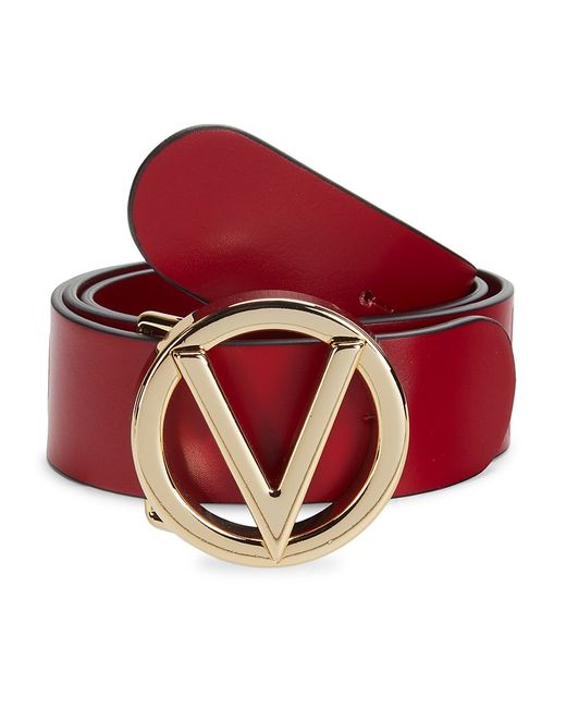 Valentino by Mario Valentino Women's Dolly Logo Leather Belt