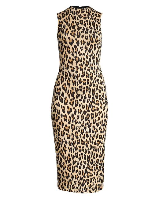 alice and olivia delora dress leopard