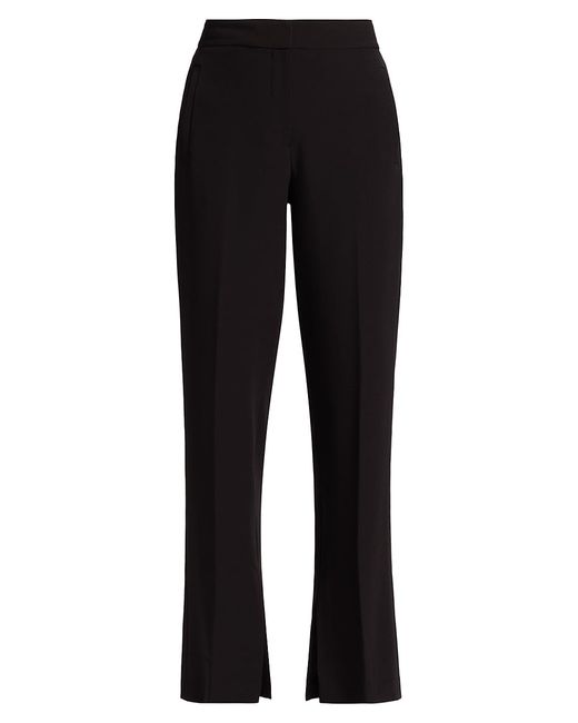 Evie high-rise split-hem pants in black - Rebecca Vallance