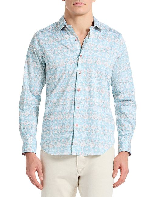 Robert Graham Men's  Mariage Abstract Blend Shirt Small