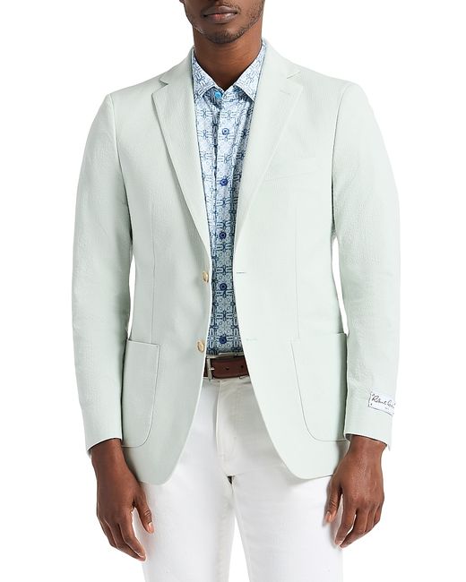 Robert Graham Men's Blue Rayburn Stretch Single-Breasted Blazer