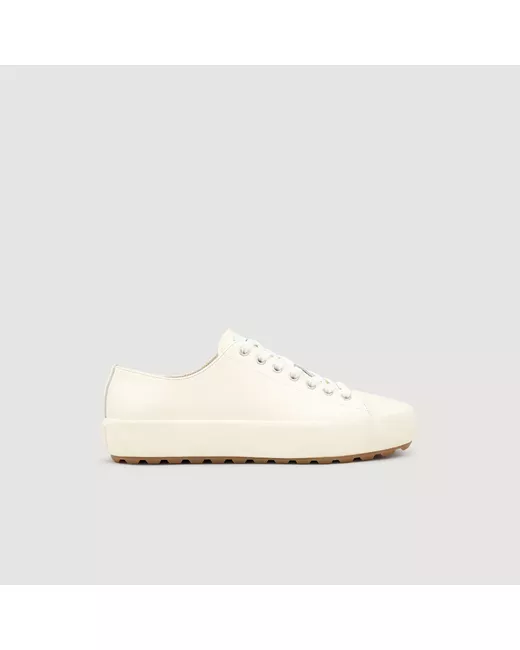 Sandro Men's White Low-Top Split Leather Trainers