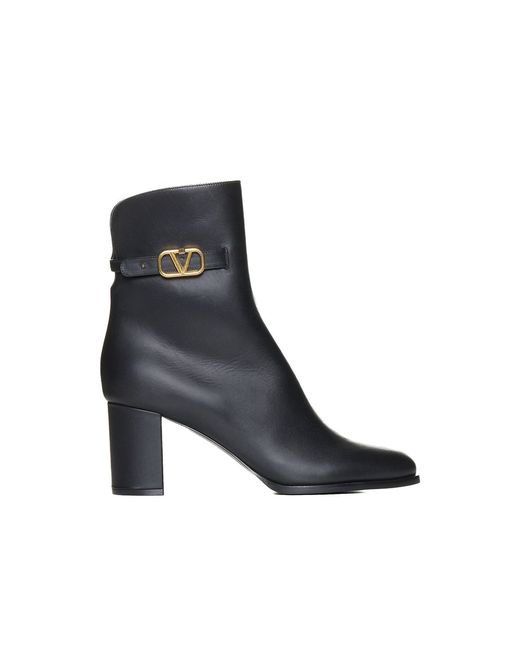 Valentino Garavani Vlogo Signature Leather Boots Eu36.5/Us6.5 Da Women