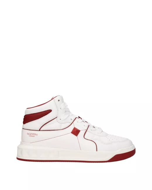 Valentino Garavani Leather Sneakers Eu40/Us7 Da Men Di Colore Bianco